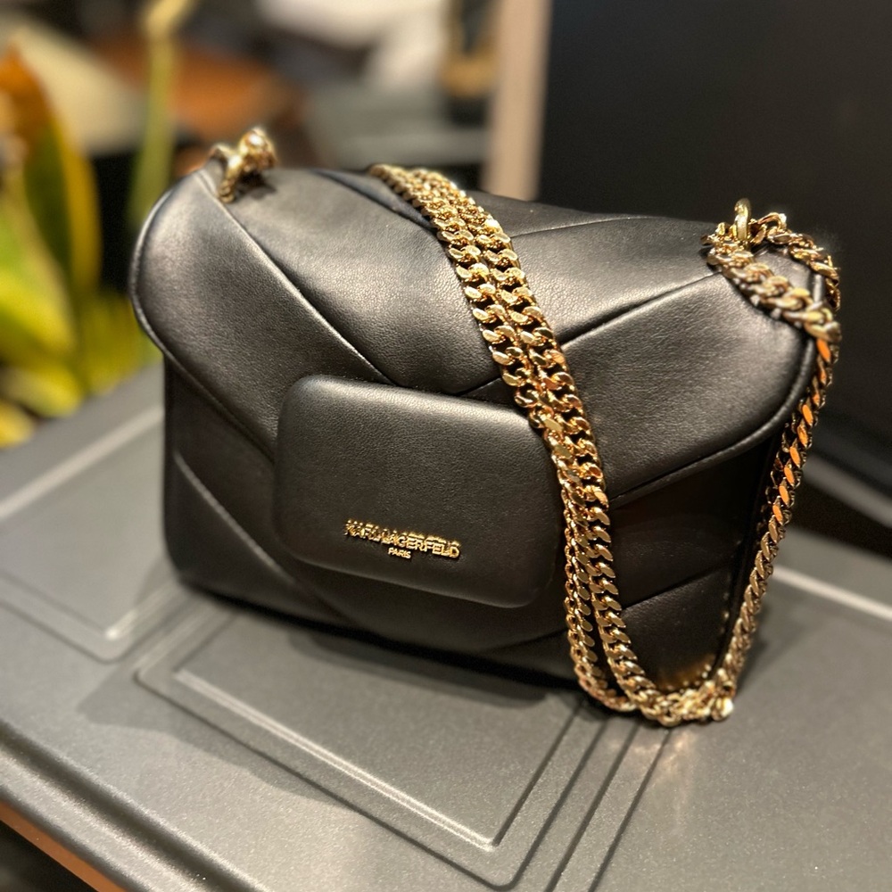 Sold Out! Karl Lagerfeld Paris Fleur Puff Shoulder Bag | Black | $278